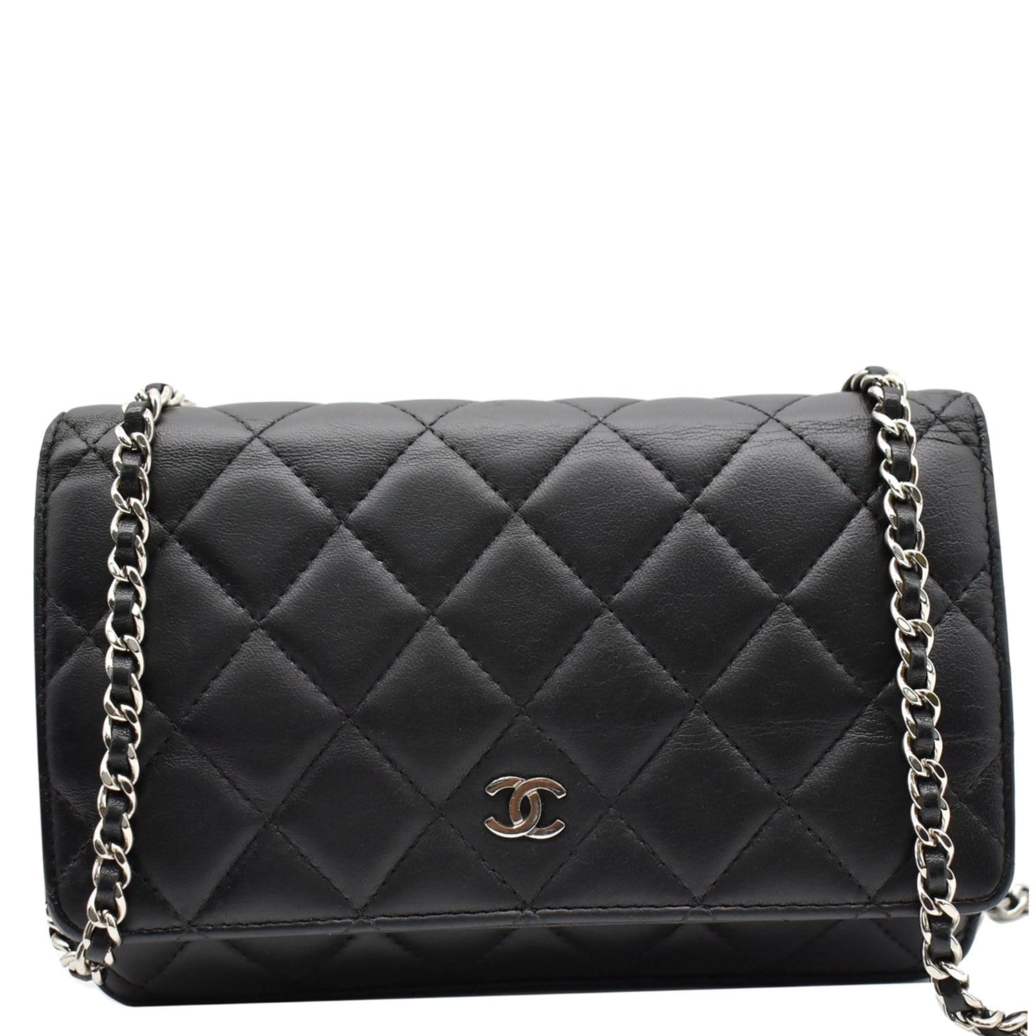 Chanel-Like Genuine Leather Crossbody Chain