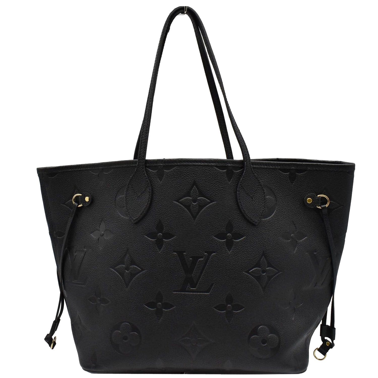 NEW LOUIS VUITTON Neverfull MM - Black, Dark Blue Interior - Empreinte  Leather