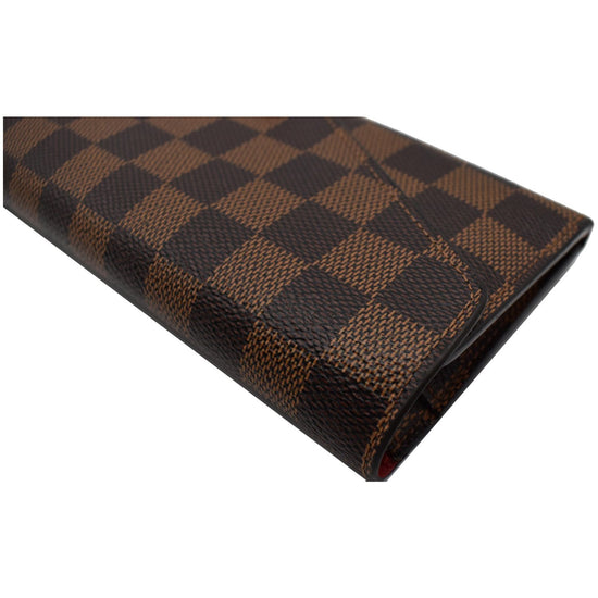 Louis Vuitton Brown Josephine Damier Ebene Red Wallet - MyDesignerly