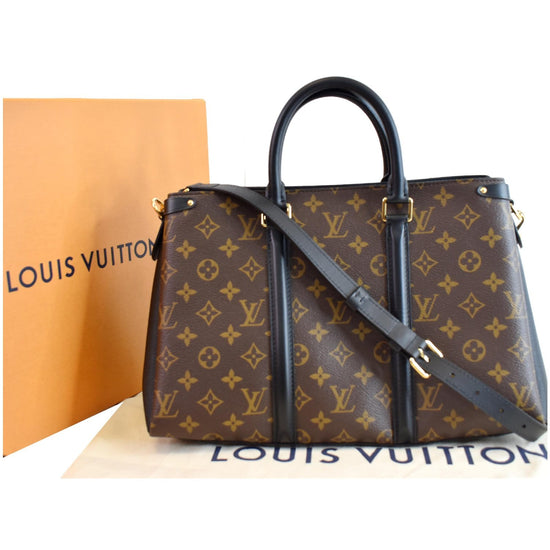 Louis Vuitton Soufflot Tote MM Brown Canvas Coated Leather