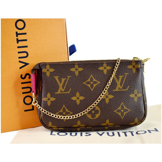 LOUIS VUITTON Mini Pochette Christmas Monogram Canvas Accessoires Pouc