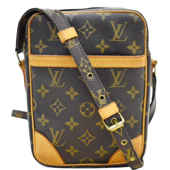 Louis Vuitton Danube 15 Monogram Canvas Crossbody Bag in Brown