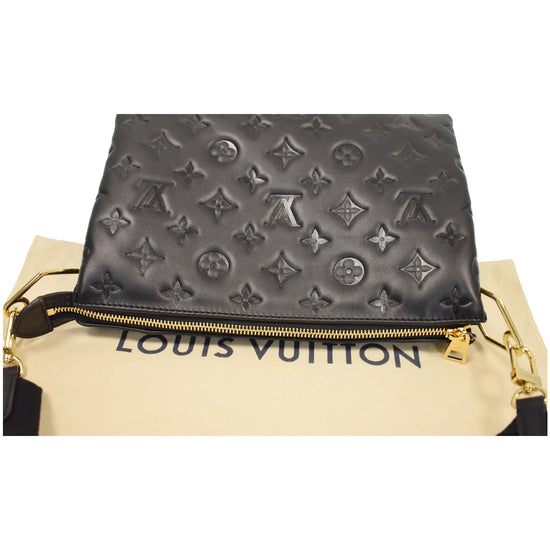 Louis Vuitton's Instagram profile post: “#LVSS22 Harmonious tempos. With  contrasting black and red embossed Monogram, the Coussin ba…