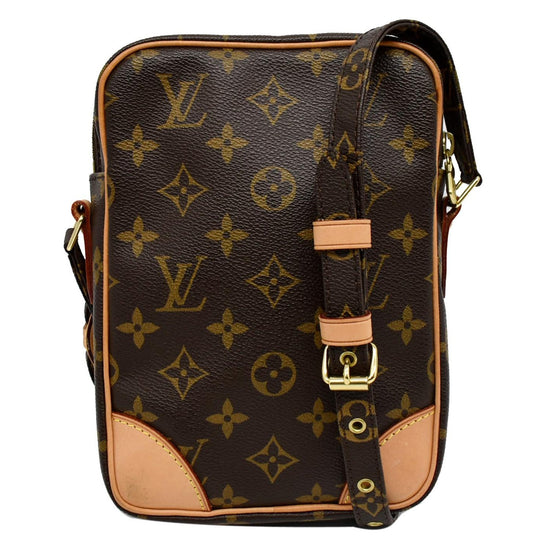 Louis Vuitton Danube Monogram Shadow PM Black in Coated Canvas with Brass -  US