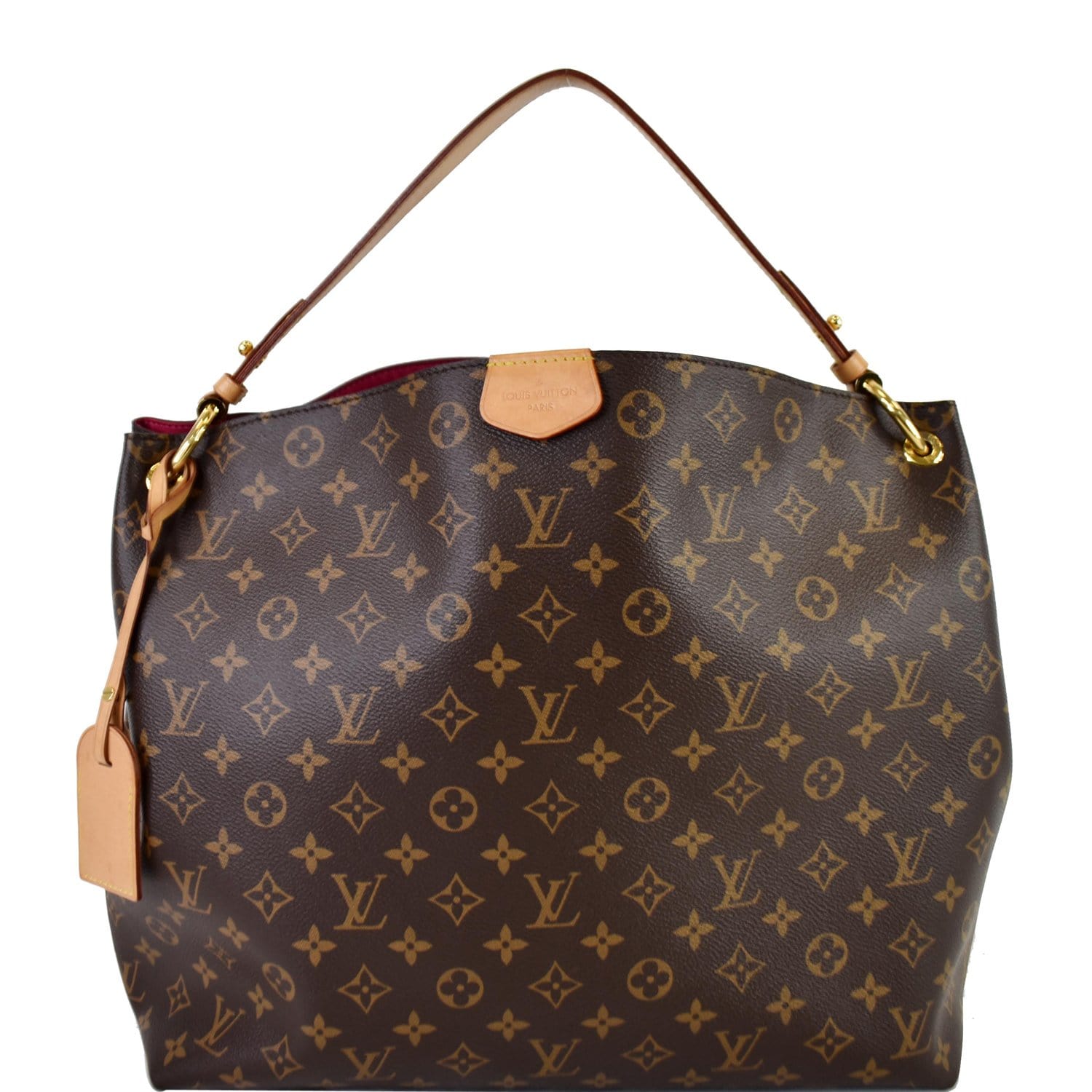 Louis Vuitton Ebene Monogram Coated Canvas Graceful mm Gold Hardware, 2021 (Like New), Brown Womens Handbag