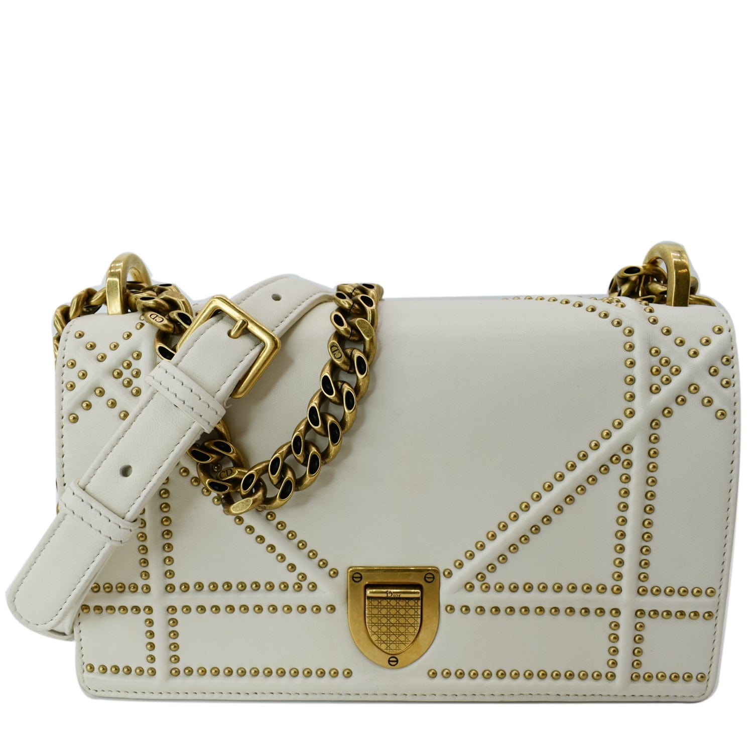 Dior White Patent Leather Small Diorama Flap Shoulder Bag For Sale at  1stDibs