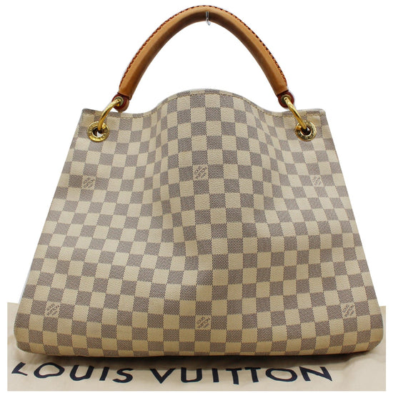 Louis Vuitton Damier Azur Artsy MM just in!! Call us at ***-***-**** or  email us at cust…