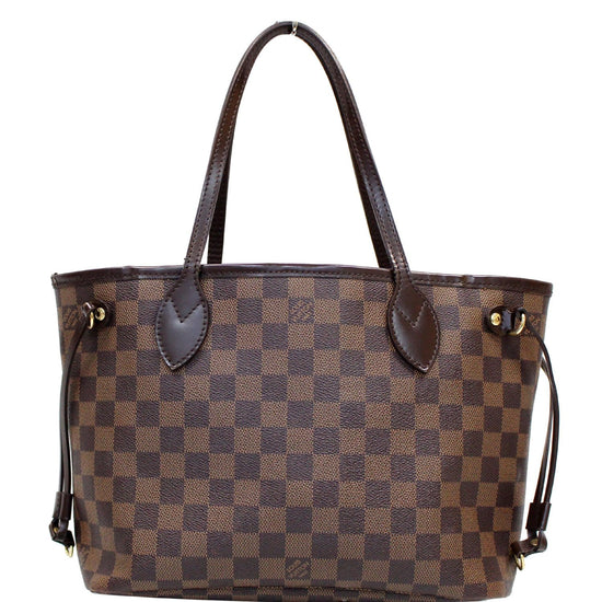 LOUIS VUITTON Neverfull PM Damier Ebene Shoulder Bag Brown - New Year