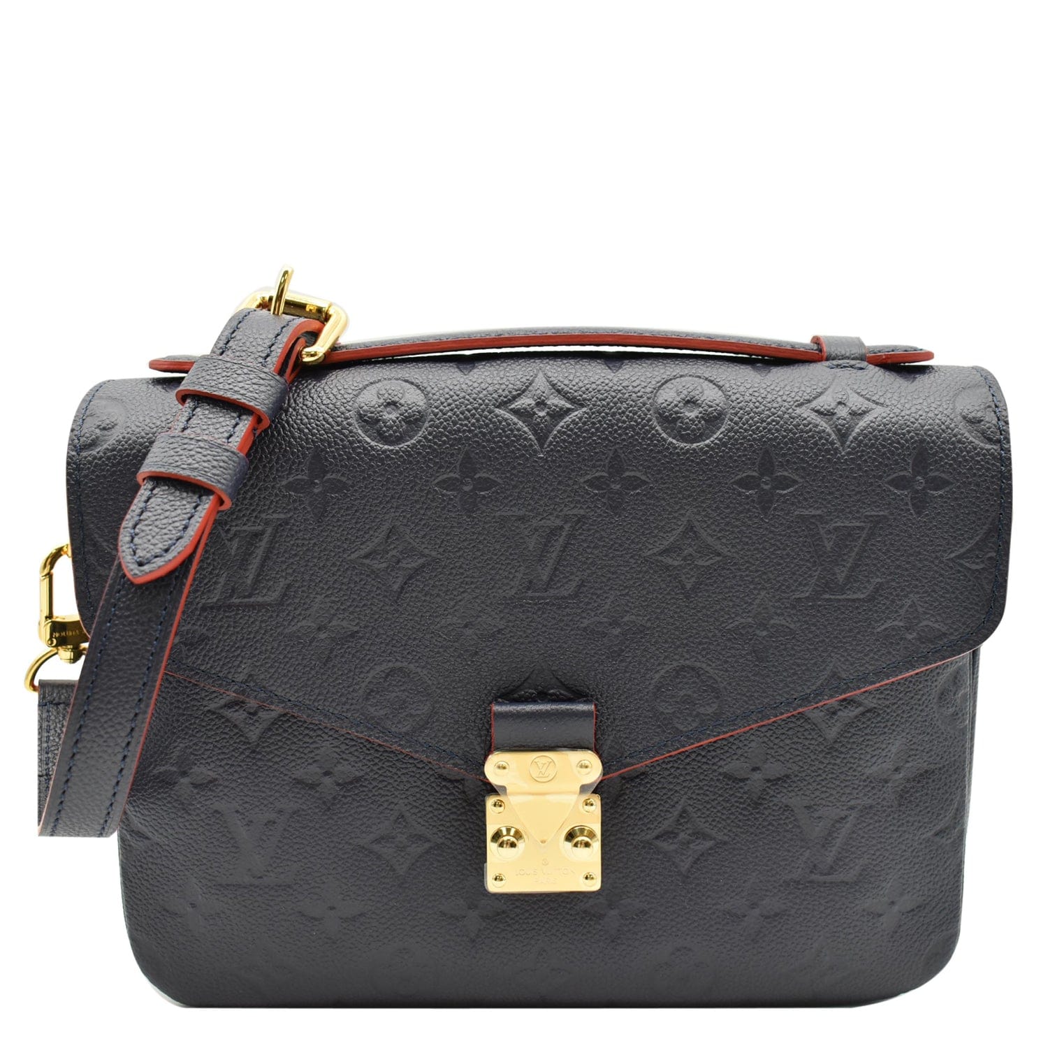 Louis Vuitton Monogram Empreinte Leather Canvas Pochette Metis Black