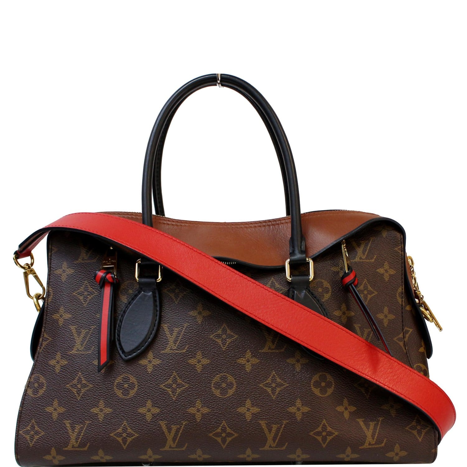 Louis Vuitton LV Tuileries Shoulder Hobo Bag Monogram Maroon