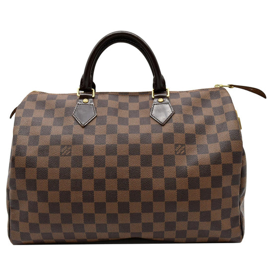 Louis Vuitton Speedy Bandouliere Damier Ebene 35 Brown in Coated  Canvas/Leather with Gold-tone - US