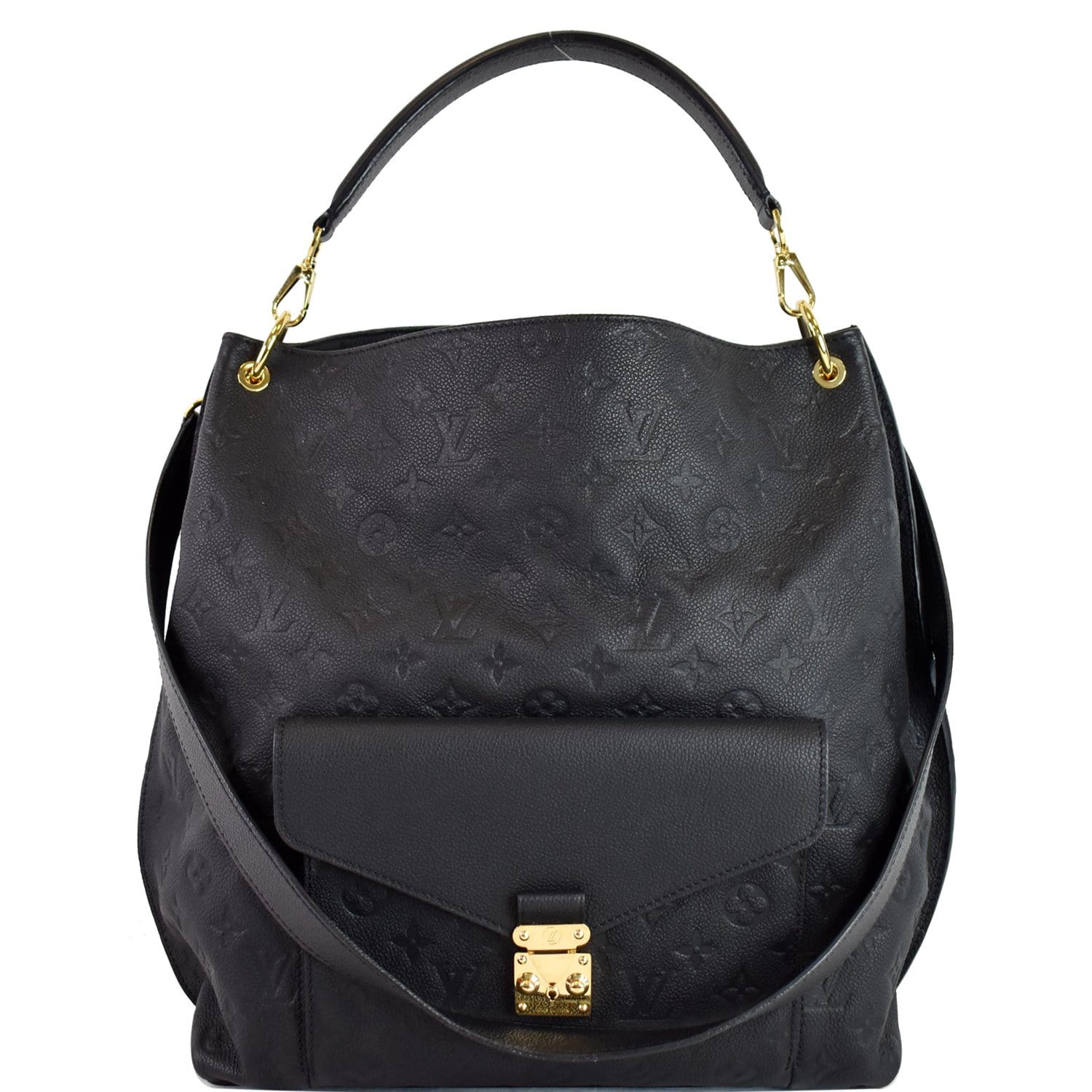 Black Louis Vuitton Monogram Empreinte Pochette Metis Satchel, LOUIS  VUITTON Delightful PM Monogram Hobo Shoulder Bag