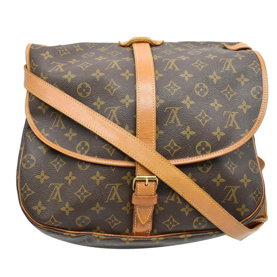 Louis Vuitton Saumur Shoulder Bag 35 Brown Canvas for sale online