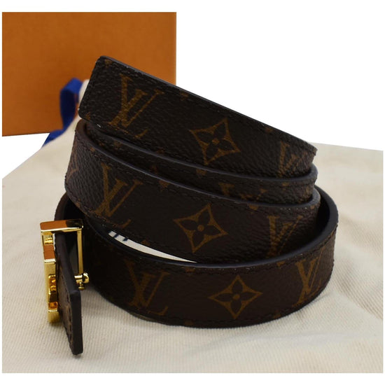 Louis Vuitton, Accessories, Louis Vuitton Lv Initiales Belt Monogram  Canvas Thin 8 Brown