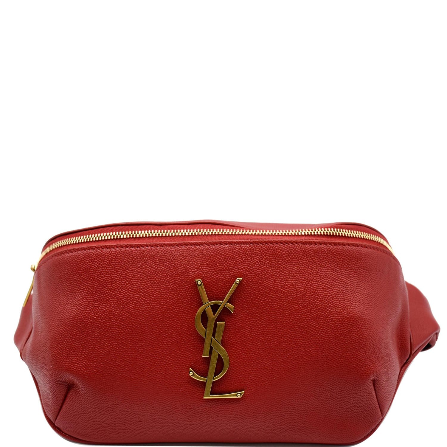 Saint Laurent Red Leather Monogram Lou Belt Bag, myGemma