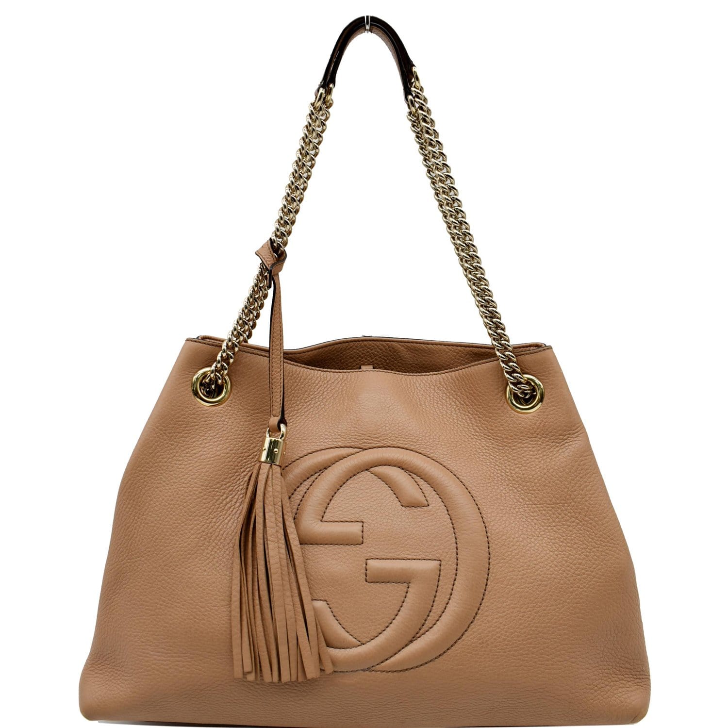 Gucci Beige Leather Soho Chain Shoulder Bag QFB1EW06IB000