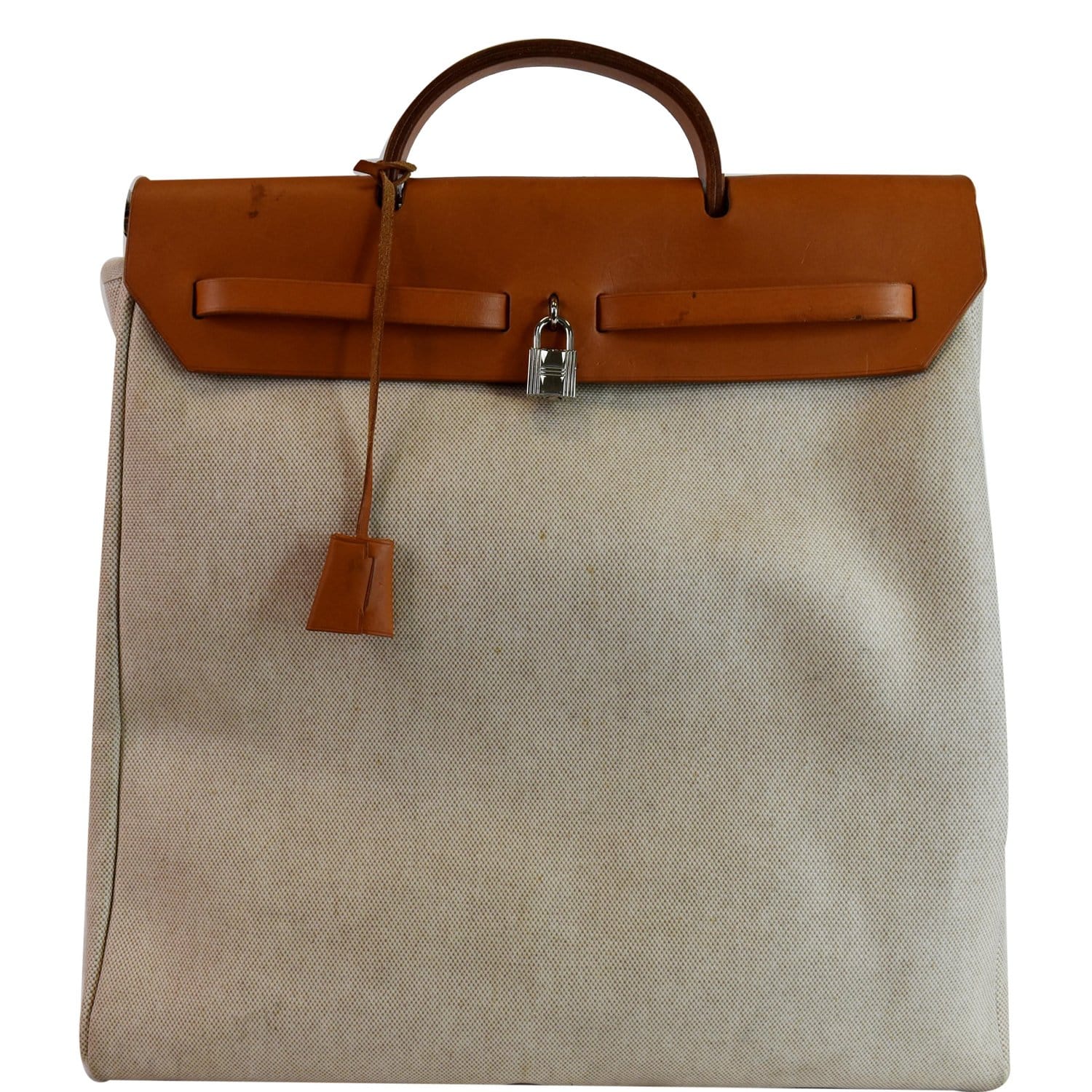 Hermes Herbag vegan leather handbag - ShopStyle Tote Bags