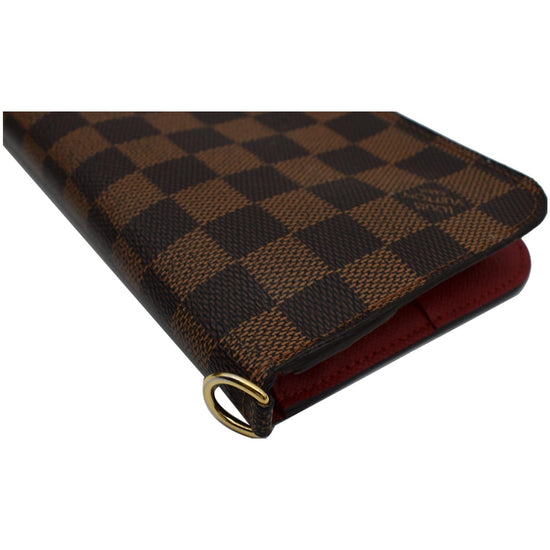 Louis Vuitton Long Wallet Portefeuille Insolite Brown Red Damier Ebene  Trunk And Lock N63180 CA2173 LOUIS VUITTON Print