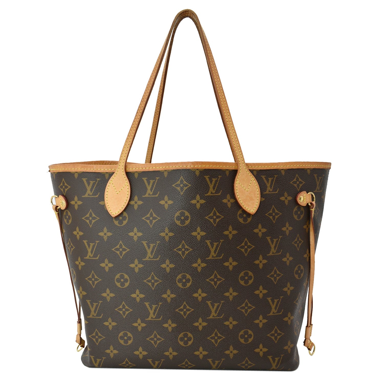 LOUIS VUITTON Neverfull MM Canvas Tote Bag Brown