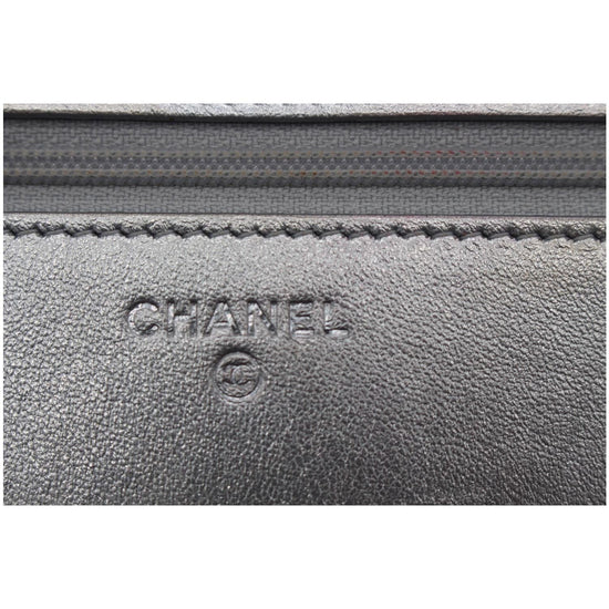 CHANEL Trendy CC Quilted Leather Wallet on Chain Crossbody Bag Silver