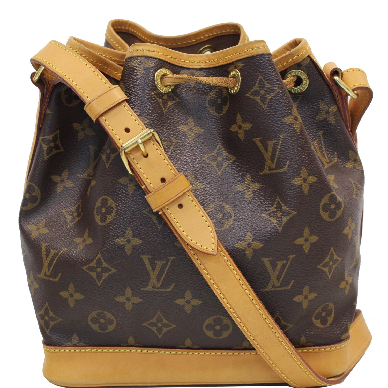 Louis Vuitton Noe BB Monogram Canvas Shoulder Bag Brown