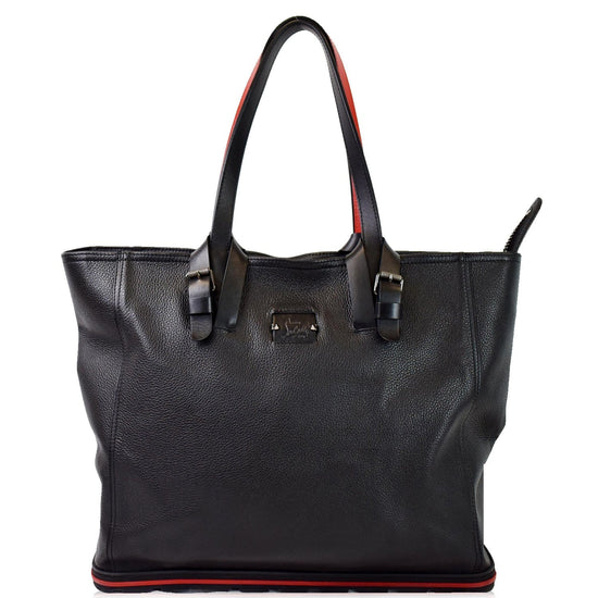 CHRISTIAN LOUBOUTIN Kabiker Leather Tote bag Black/Red