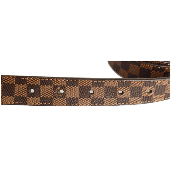 Louis Vuitton Vintage - Damier Ebene Inventeur Belt - Marrone Oro - Cintura  in Pelle - Alta Qualità Luxury - Avvenice