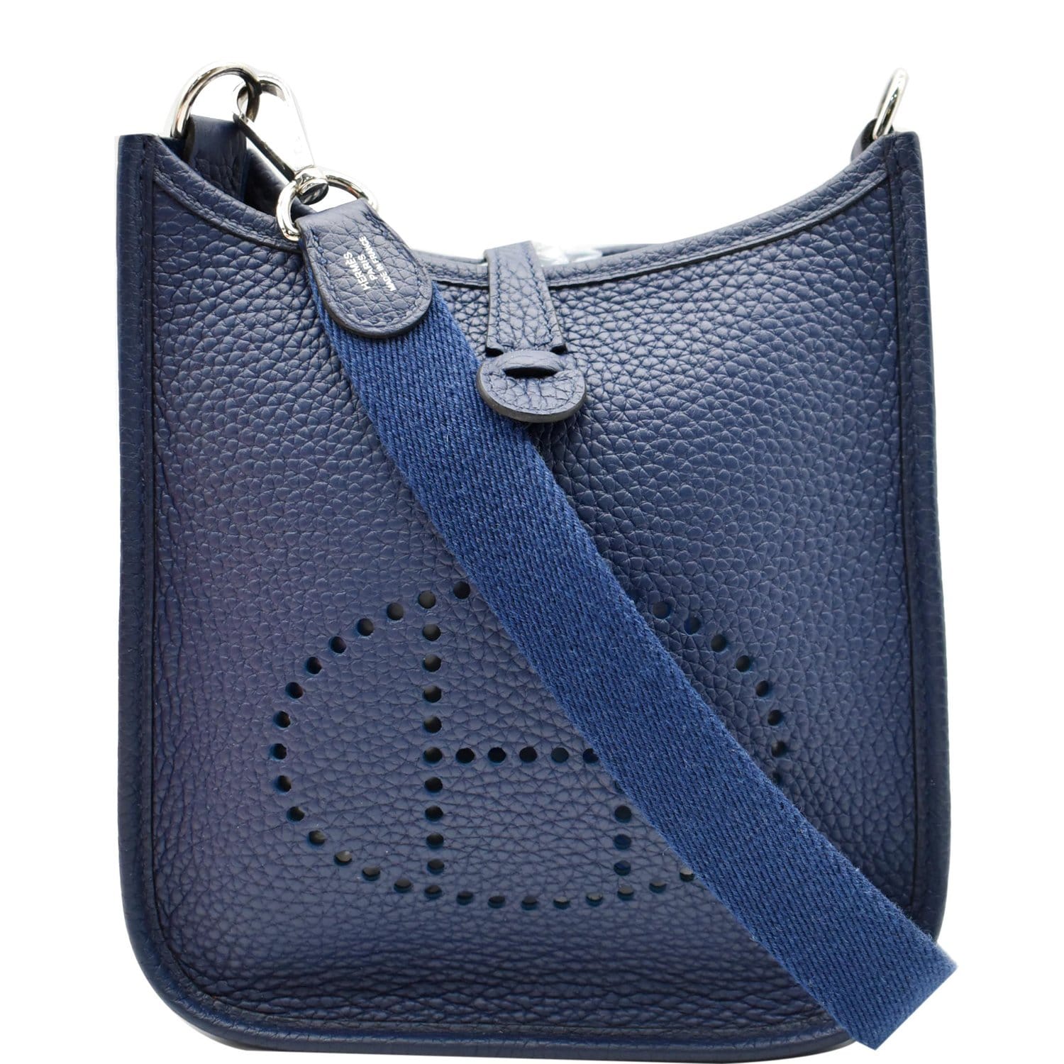 Hermes Evelyne TPM Shoulder Bag Bleu Pale Clemence Leather - Allu USA