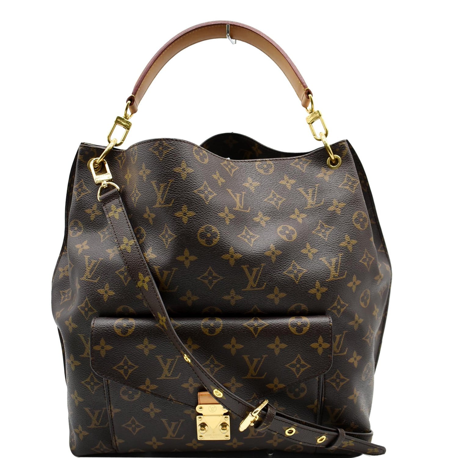 LOUIS VUITTON Metis Hobo Monogram Canvas Shoulder Bag Brown