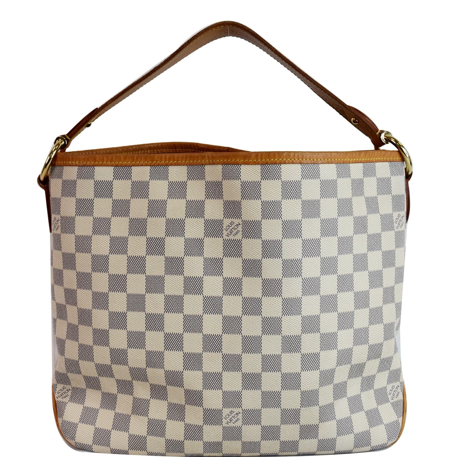 LOUIS VUITTON Delightful PM Damier Azur Hobo Bag White