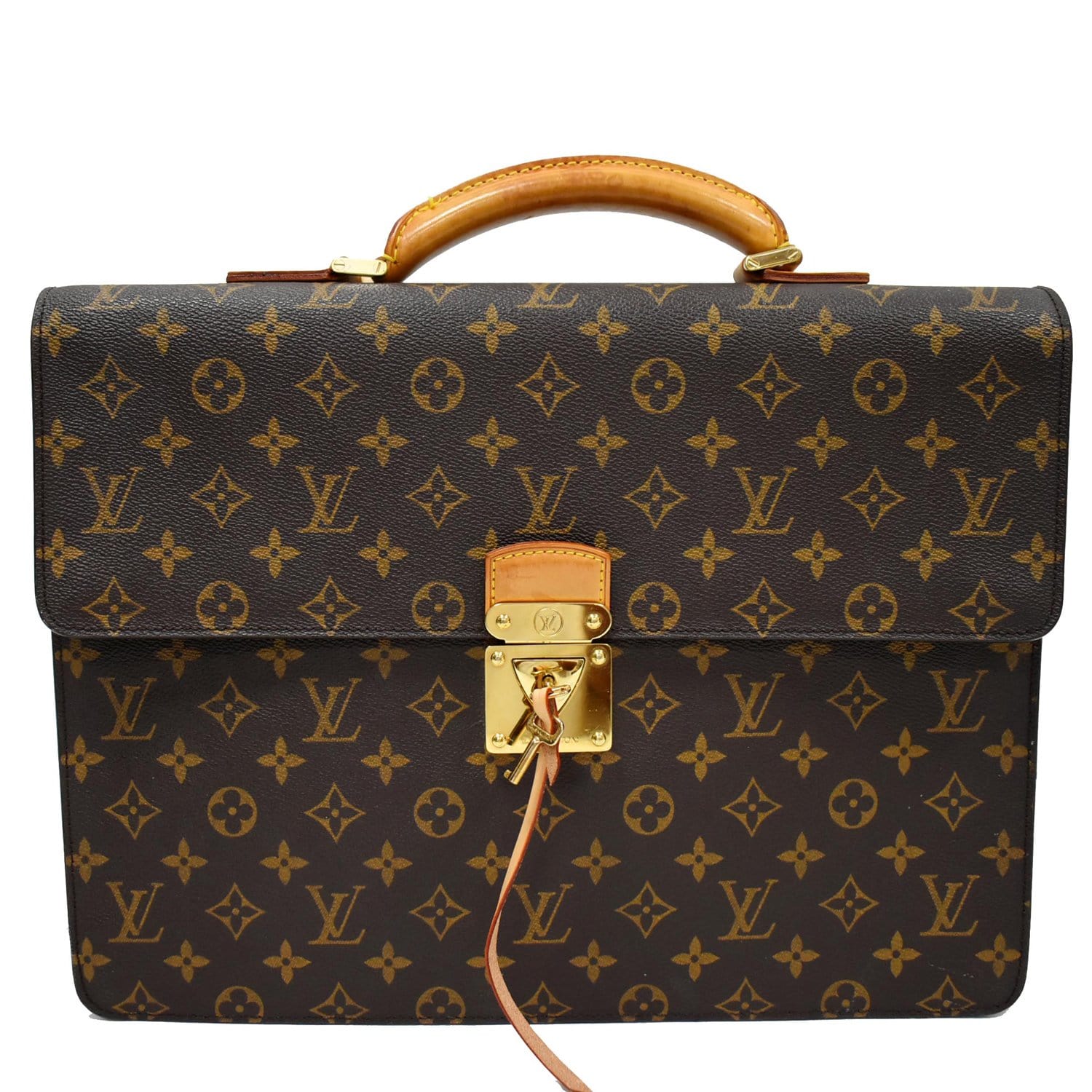 Our version of a briefcase is this Louis Vuitton bag