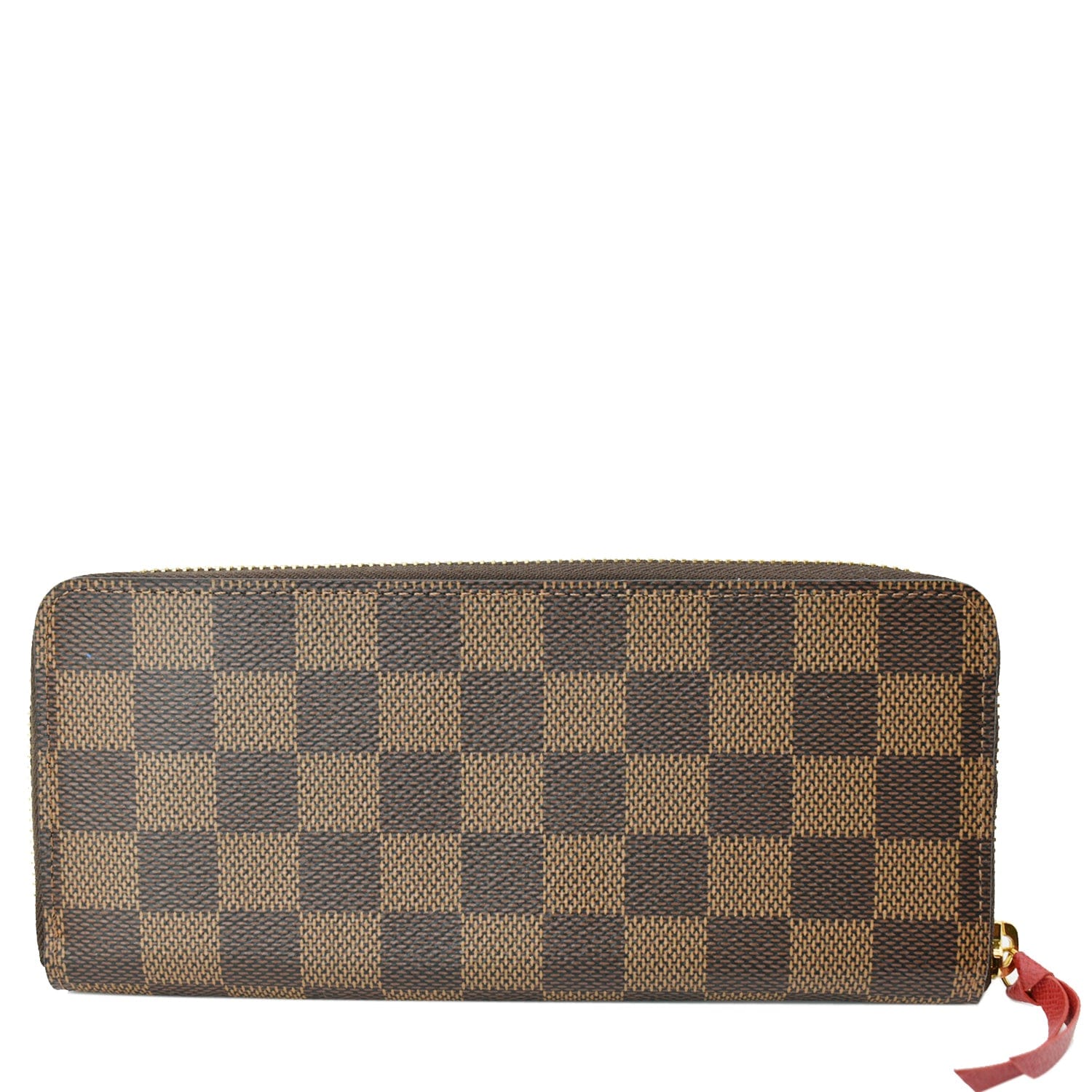 Date Code & Stamp] Louis Vuitton Damier Ebene Clemence Zippy Long Wallet