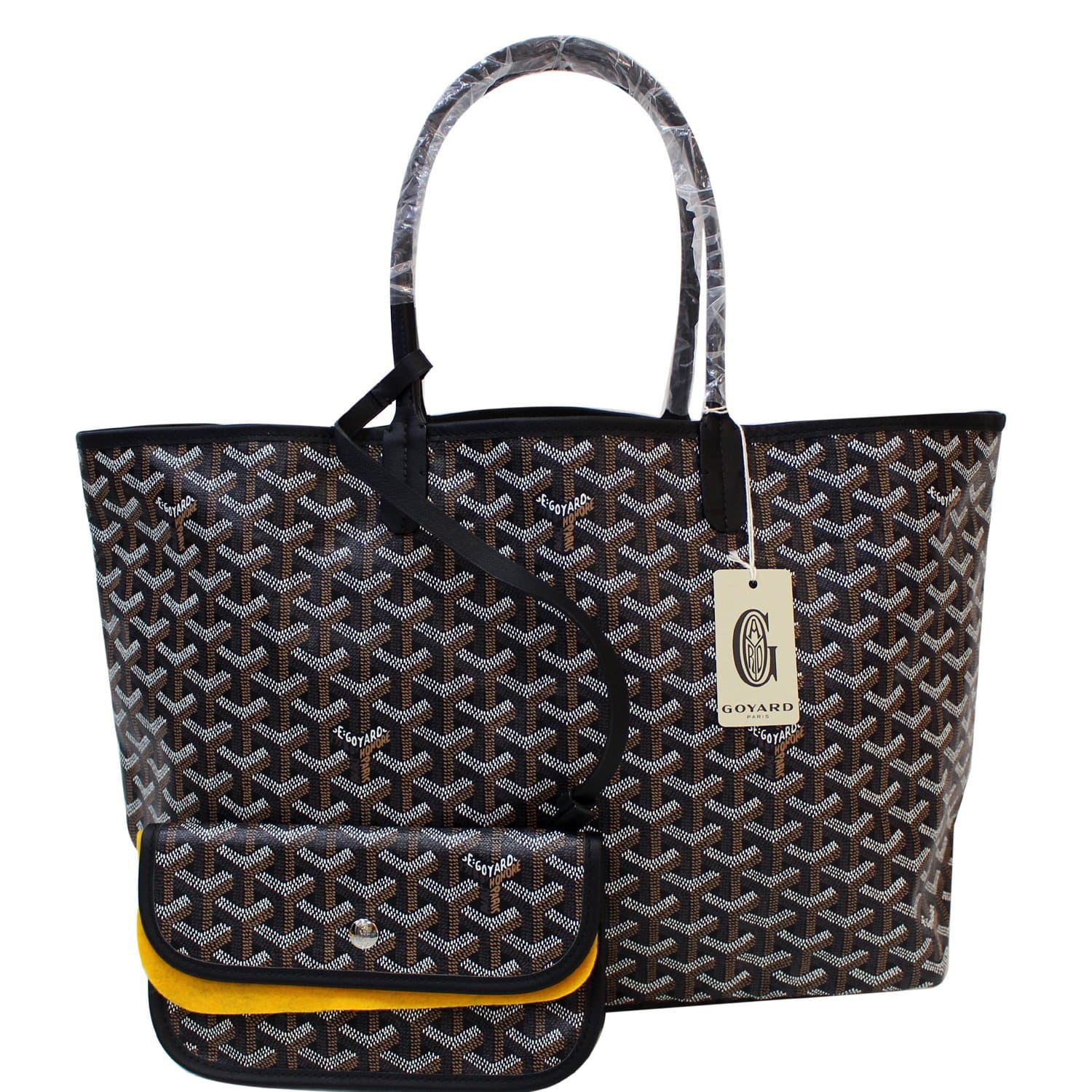 Goyard Goyardine Black St. Louis PM Tote Bag Palladium Hardware – Madison  Avenue Couture