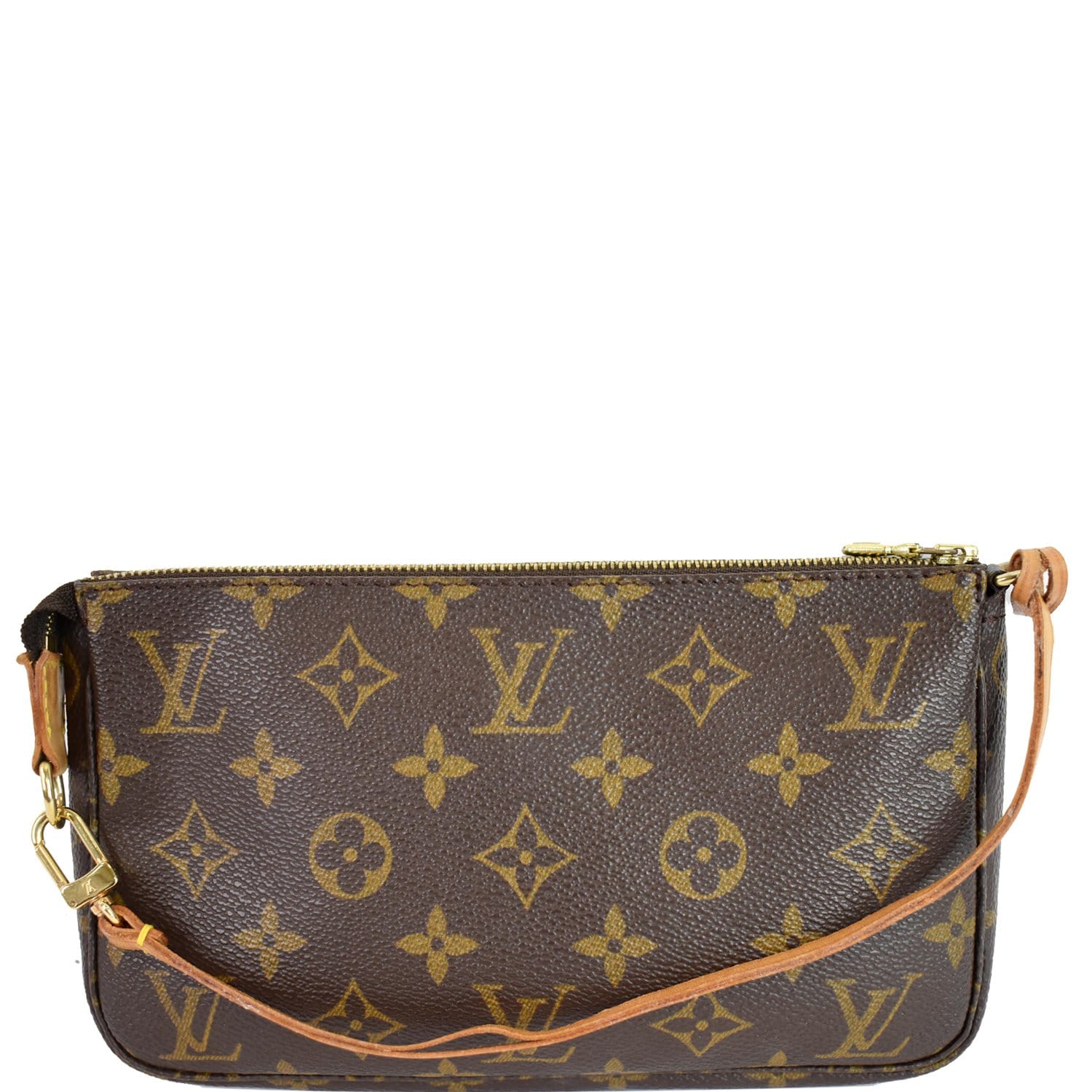 Louis Vuitton Brown Canvas Monogram Pochette Accessoires Long