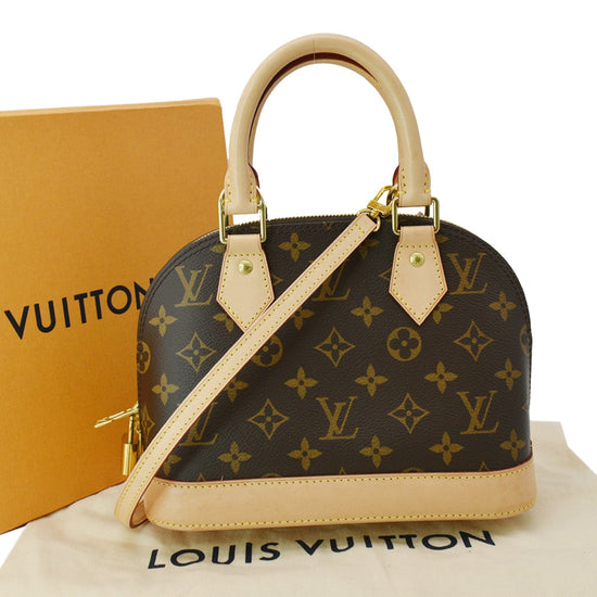 LOUIS VUITTON #38816 Alma Brown Monogram Canvas Satchel Bag – ALL