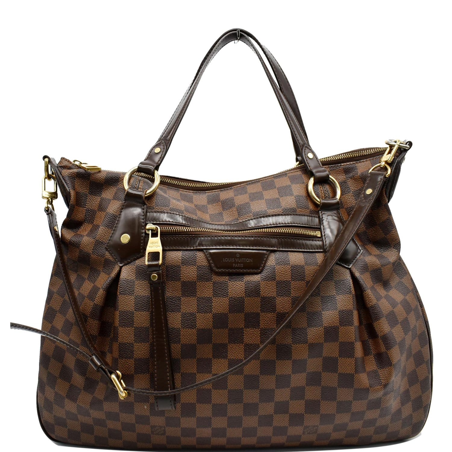 Brown Louis Vuitton Damier Ebene Evora Shoulder Bag – Designer Revival