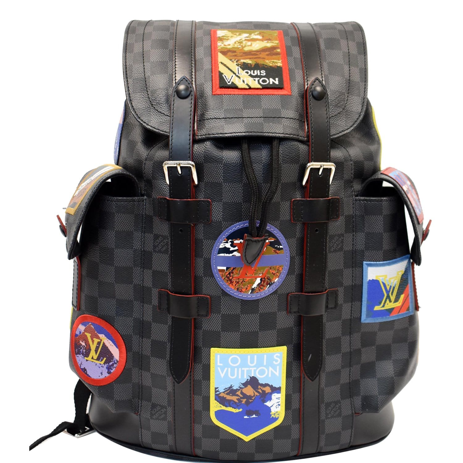 lv bag with patches