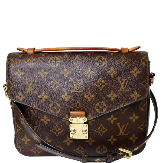 Louis Vuitton Brown Monogram Coated Canvas Pochette Métis Gold