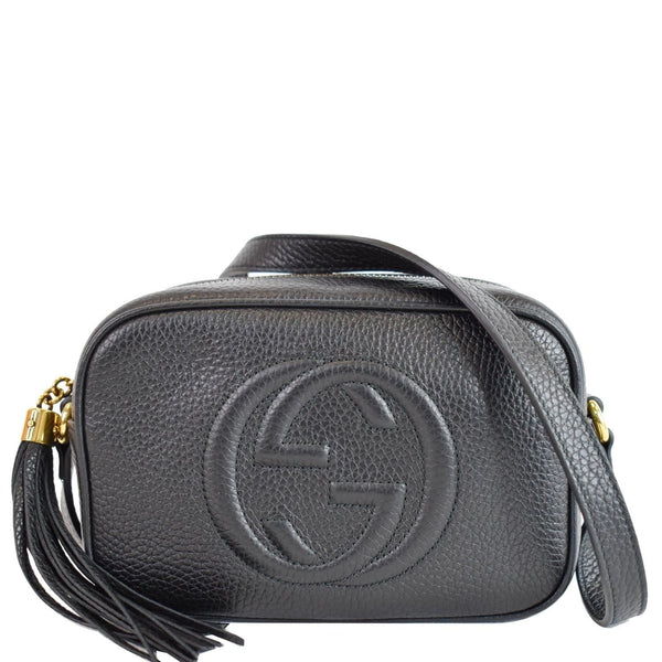 GUCCI Soho Disco Small Leather Crossbody Bag Black 347994