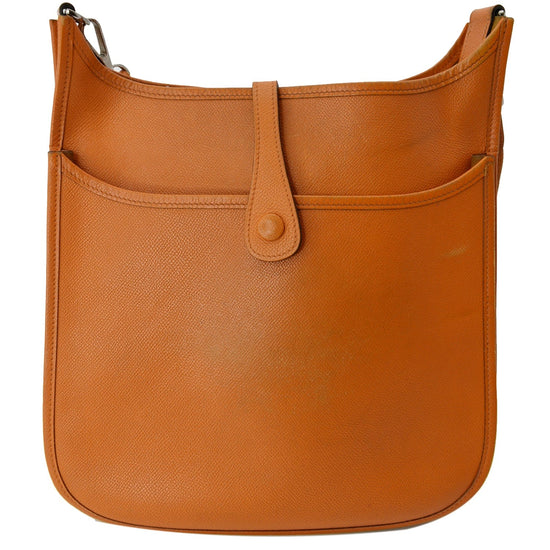 HERMES EVELYNE 2PM Clemence leather Orange □H Engraving Shoulder bag 5 –  BRANDSHOP-RESHINE