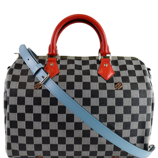 Louis Vuitton 2019 Limited Edition Black/White Damier Speedy Bandouliere 30  Bag For Sale at 1stDibs