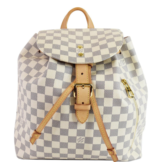 LOUIS VUITTON Sperone Damier Azur Backpack Bag White-US