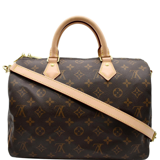 Speedy bandoulière leather crossbody bag Louis Vuitton Brown in