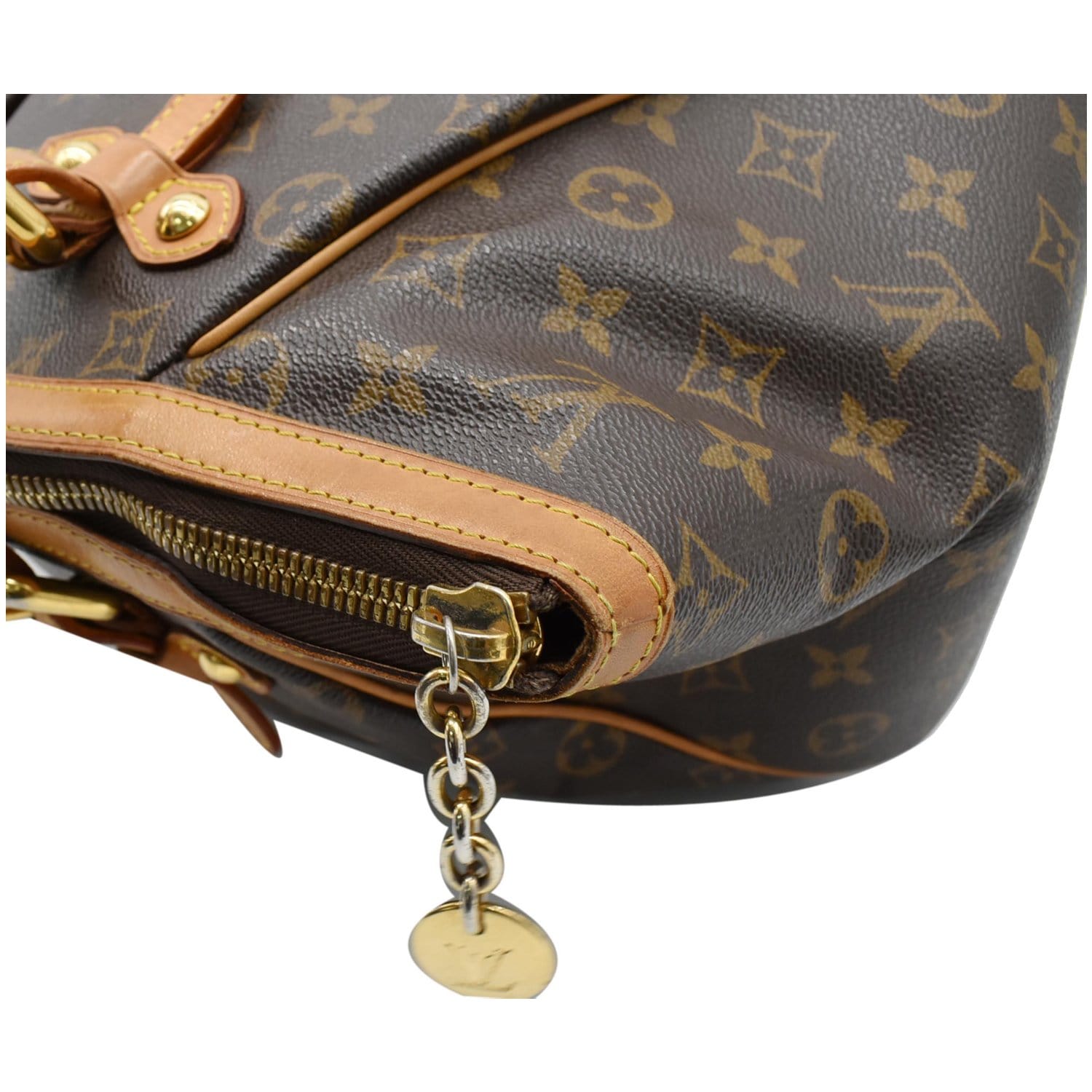 Louis Vuitton Monogram Canvas GM Leather Tote Tivoli Shoulder Bag Lv-0602n-0016