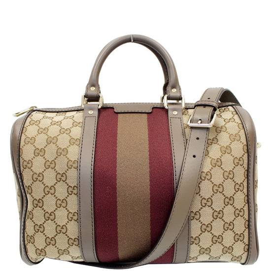 GUCCI-GG-Canvas-Leather-Boston-Bag-Beige-Brown-152457 – dct-ep_vintage  luxury Store