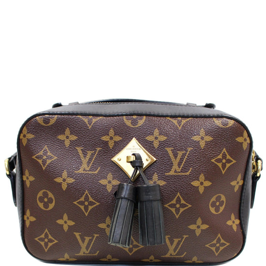 LOUIS VUITTON Saintonge Monogram Canvas Shoulder Bag Noir Black-US