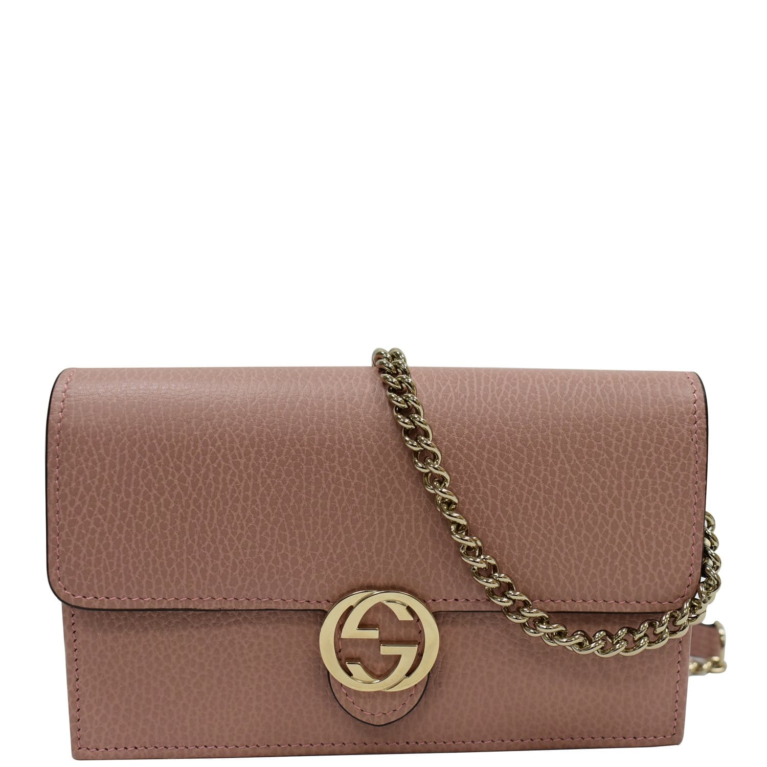 Gucci Interlocking GG Clutch Wallet on Chain Bag