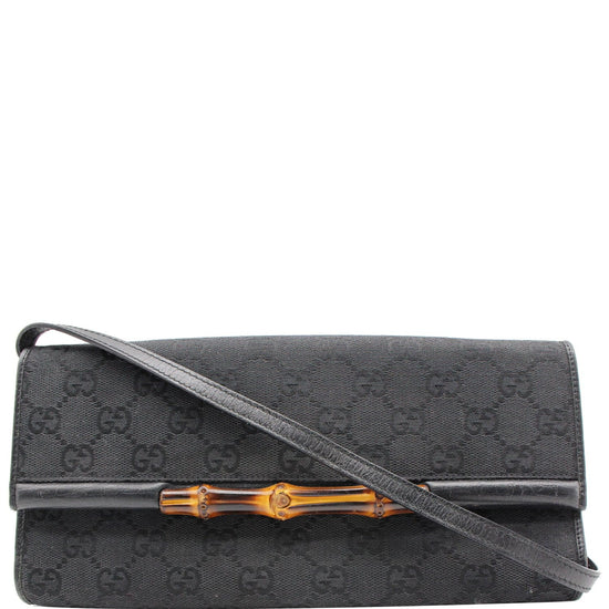 Black Monogram GG Canvas Indy Gold and Bamboo Hardware