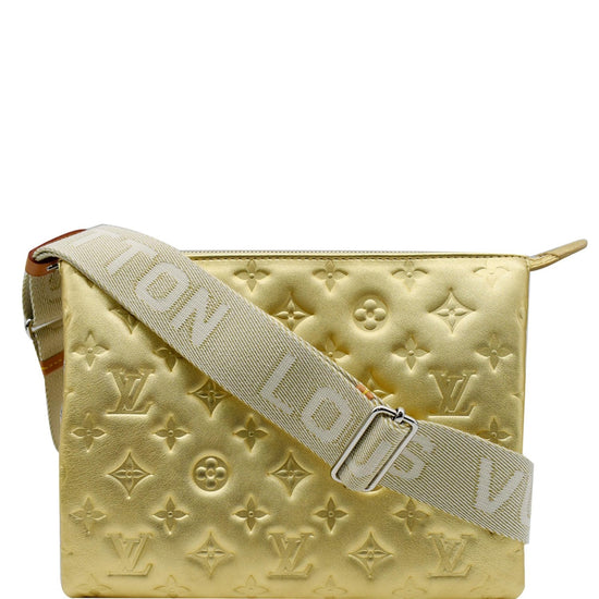 Louis Vuitton Coussin PM Blue Denim Monogram Gold Chain Shoulder Crossbody  Bag