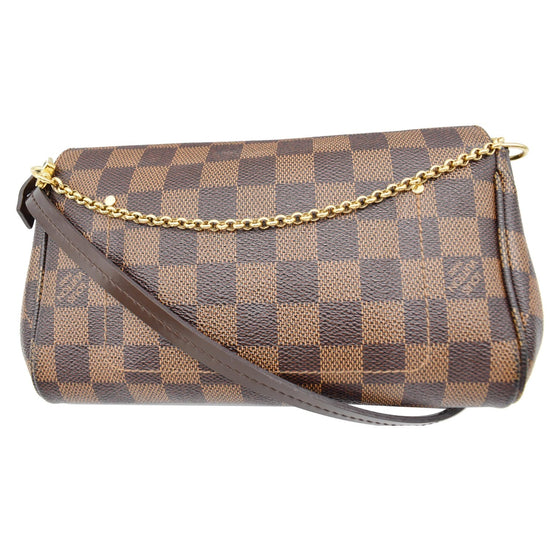 🔥LOUIS VUITTON Favorite PM Damier Ebene Crossbody Bag FRANCE